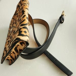 Micheal Kors 2 in 1 belt/fanny pack, leopard print with black belt